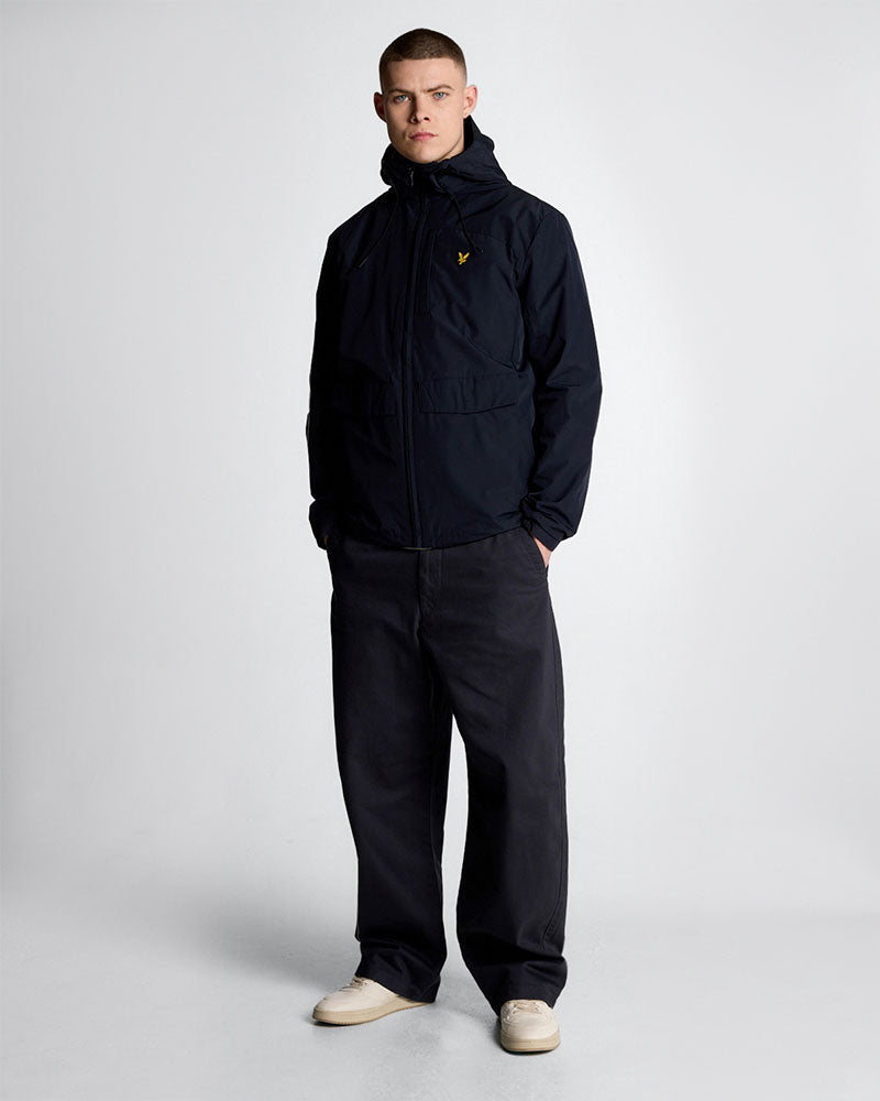 Lyle & Scott Giacca Leggera con Cappuccio Colore Blu Scuro