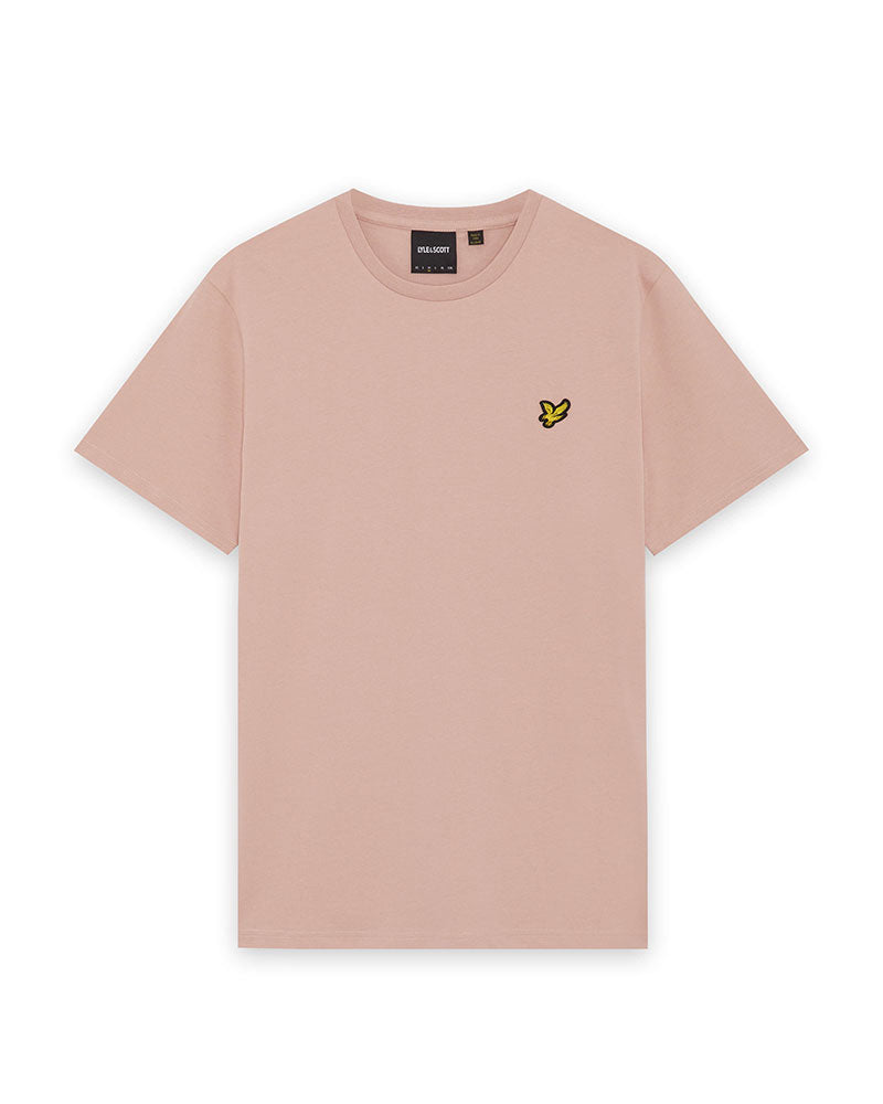 Lyle & Scott T-Shirt Girocollo in Cotone Colore Rosa Pompelmo