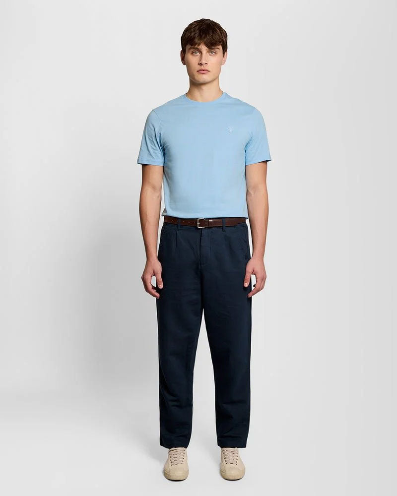 Lyle & Scott T-Shirt in Cotone Superfine Colore Azzurro