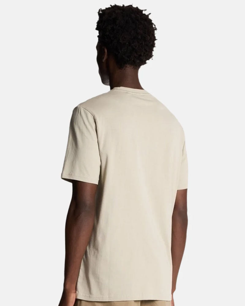 Lyle & Scott T-Shirt in Cotone Superfine Colore Beige