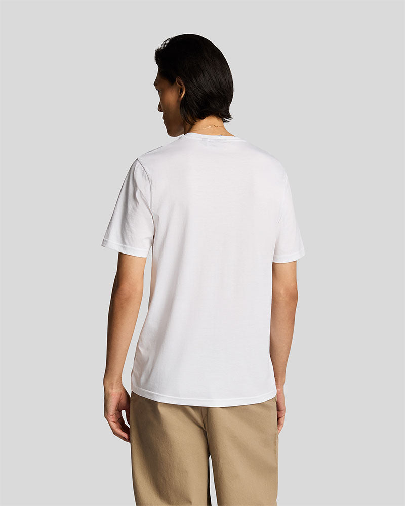 Lyle & Scott T-Shirt in Cotone Superfine Colore Bianco