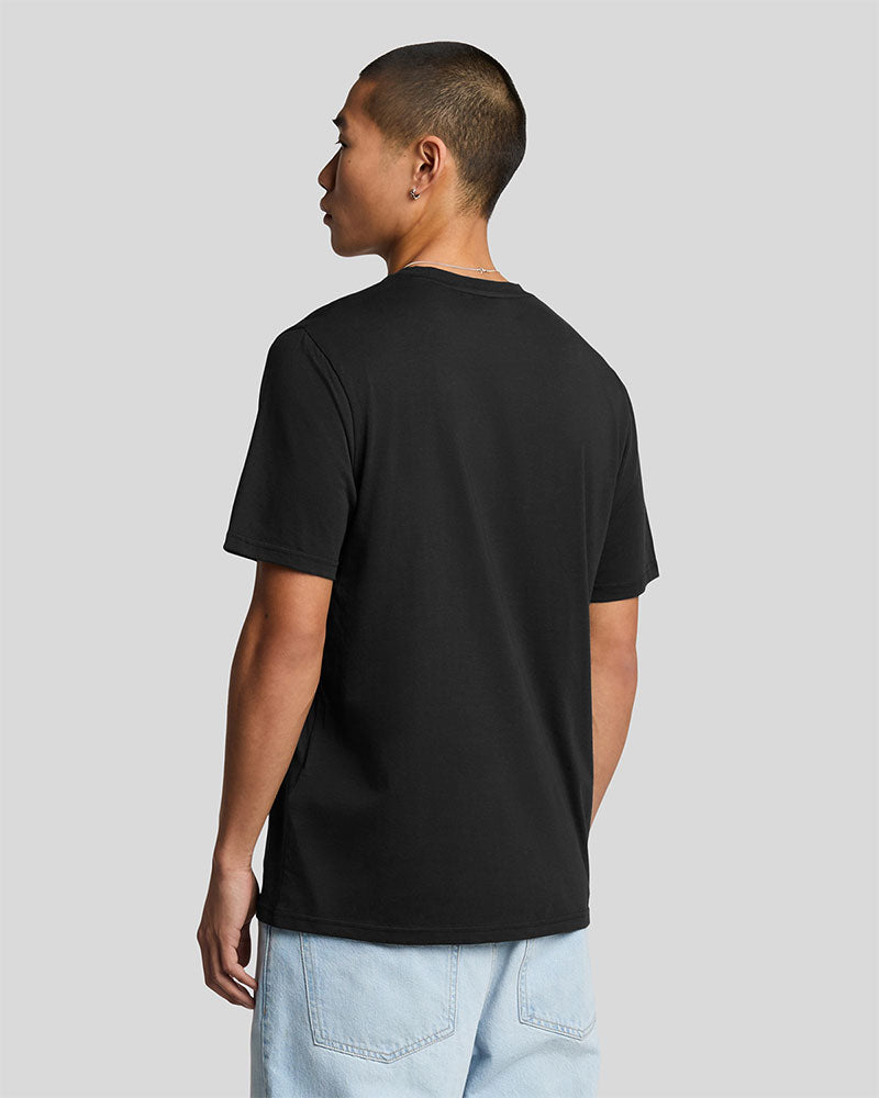 Lyle & Scott T-Shirt in Cotone Superfine Colore Nero