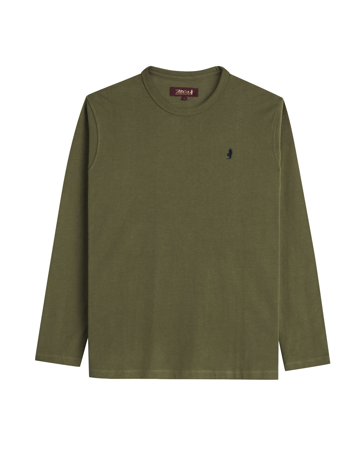MCS T-Shirt Uomo Manica Lunga Girocollo Colore Verde