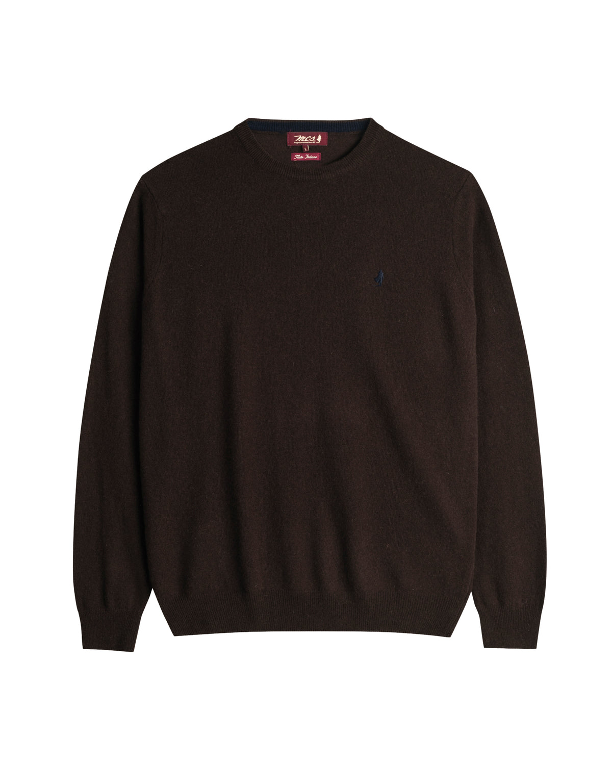 Mcs Maglia Uomo Girocollo con Logo Colore Marrone