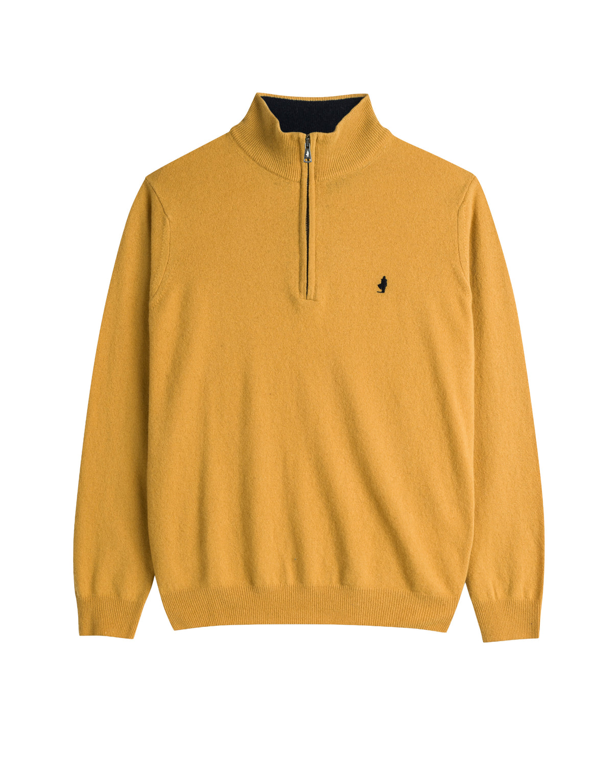 Mcs Maglia Uomo Mezza Zip con Logo Colore Giallo Senape