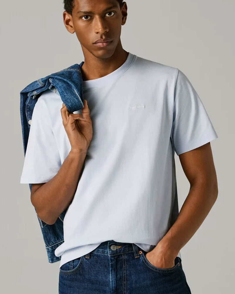 Pepe Jeans T-Shirt Girocollo Basic Colore Azzurro