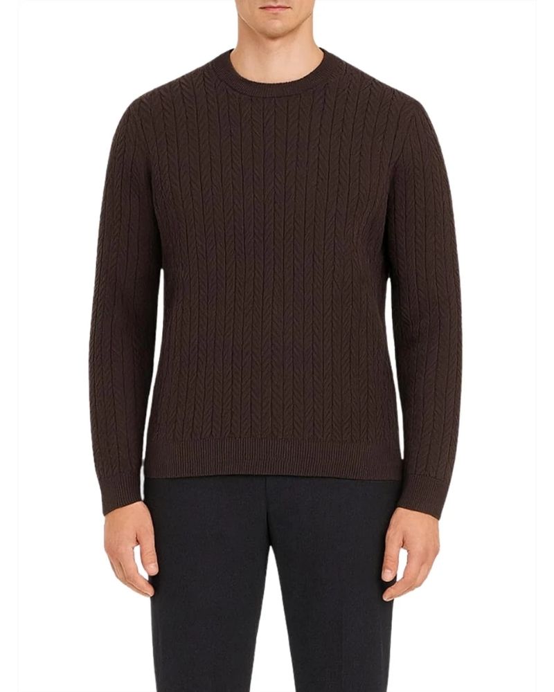 Guess Maglione Girocollo Colore Marrone da Uomo