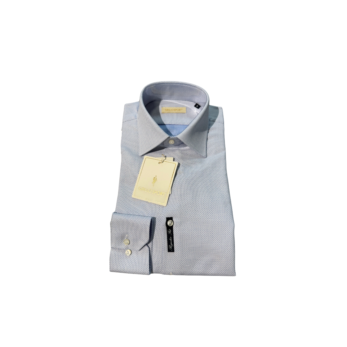 Grillo Sport Camicia Uomo Regular Fit Microfantasia