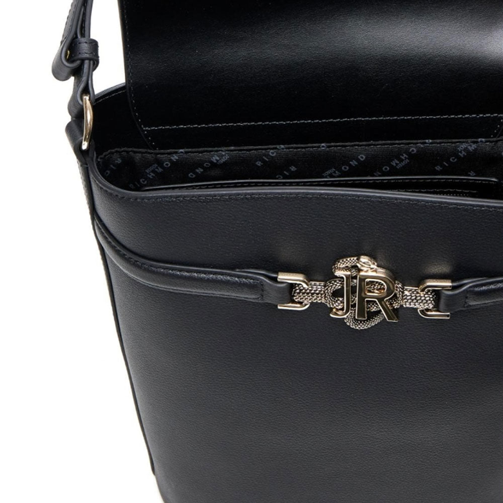 Richmond Borsa a Secchiello con Logo Oro Colore Nero