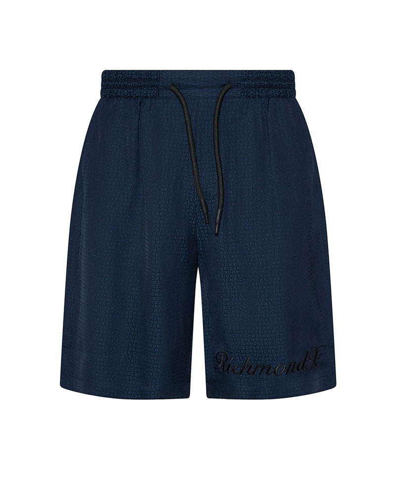 Richmond X Bermuda Monogram con Logo Colore Indigo