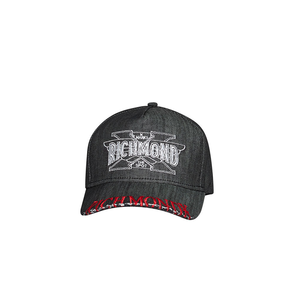 Richmond X Berretto con Visiera in Denim Colore Nero