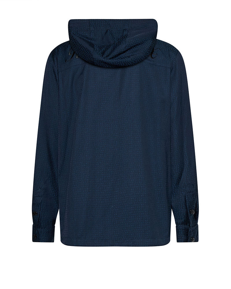 Richmond X Camicia con Cappuccio Monogram Colore Indigo