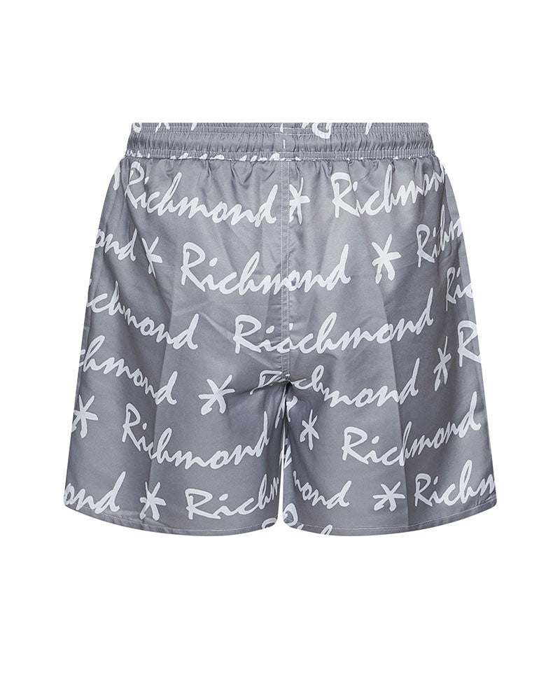 Richmond X Shorts da Bagno Monogram Colore Grigio