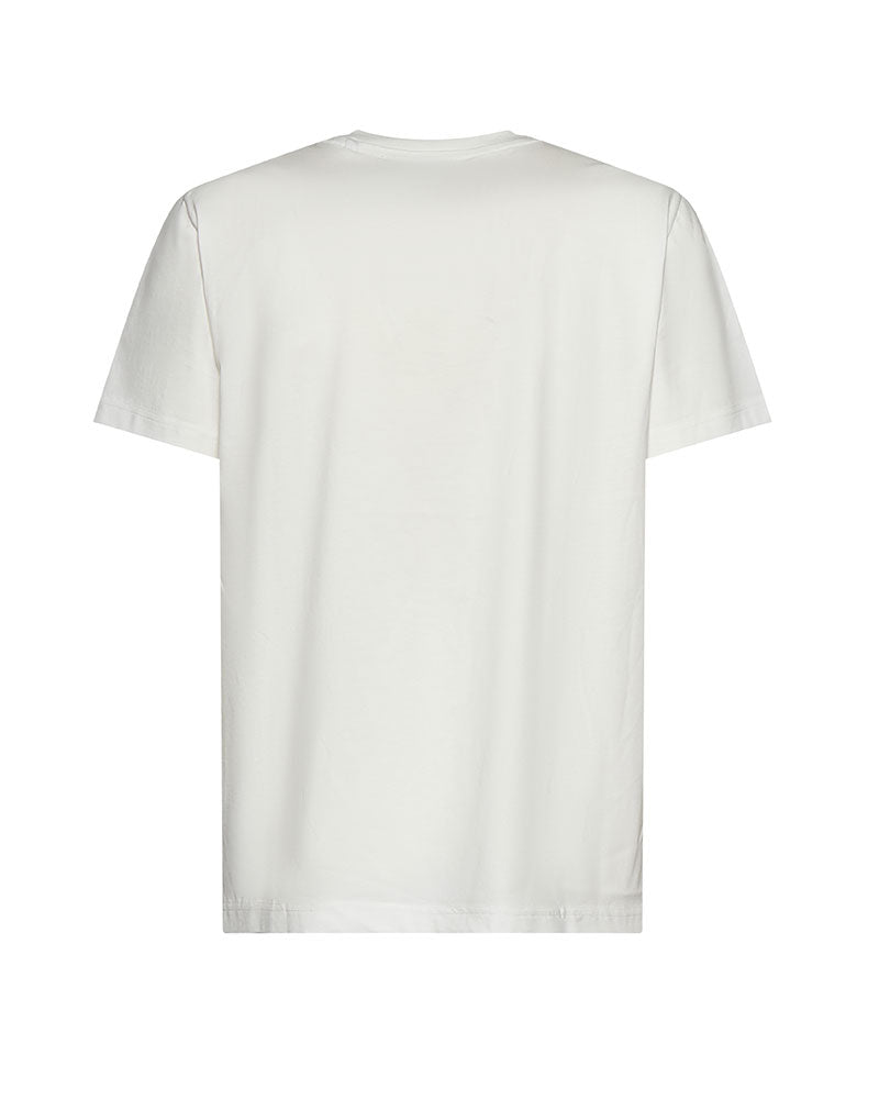 Richmond X T-Shirt con Stampa Nera da Uomo Colore Off-White