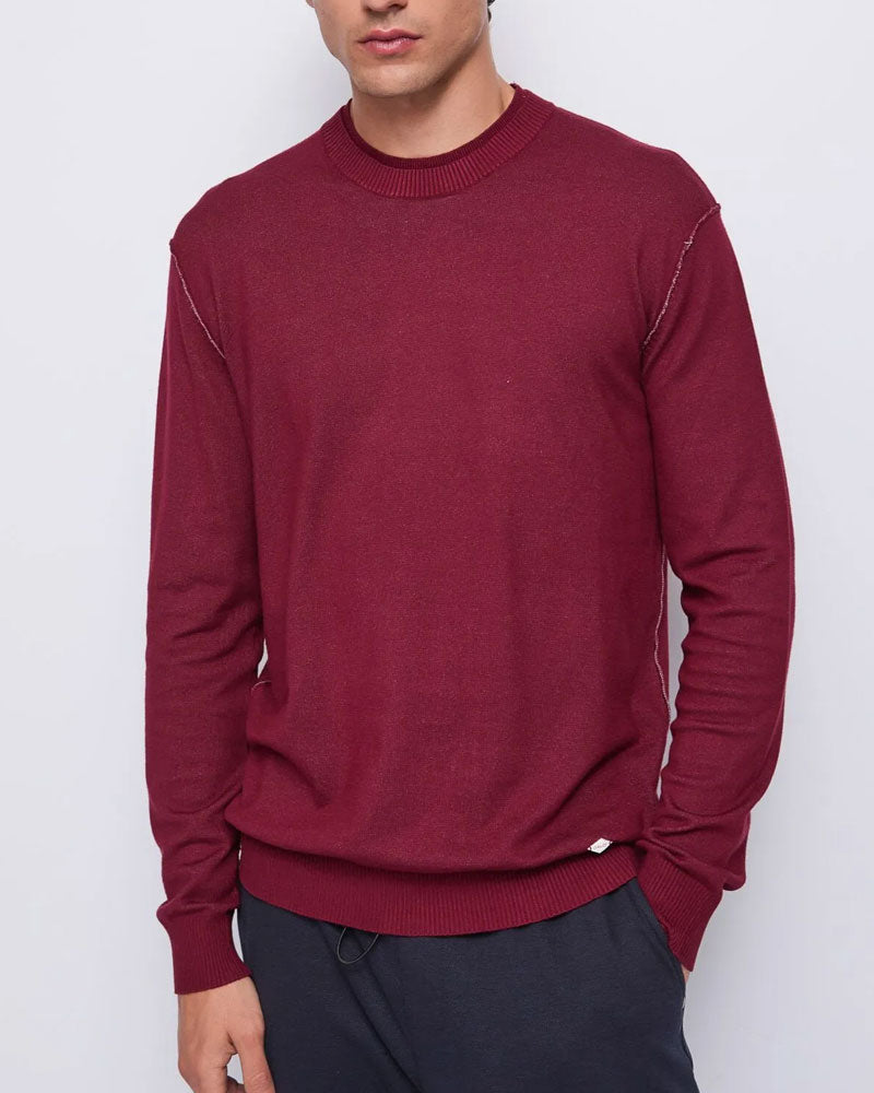 Gaudì Maglia Girocollo con Logo da Uomo Colore Rosso