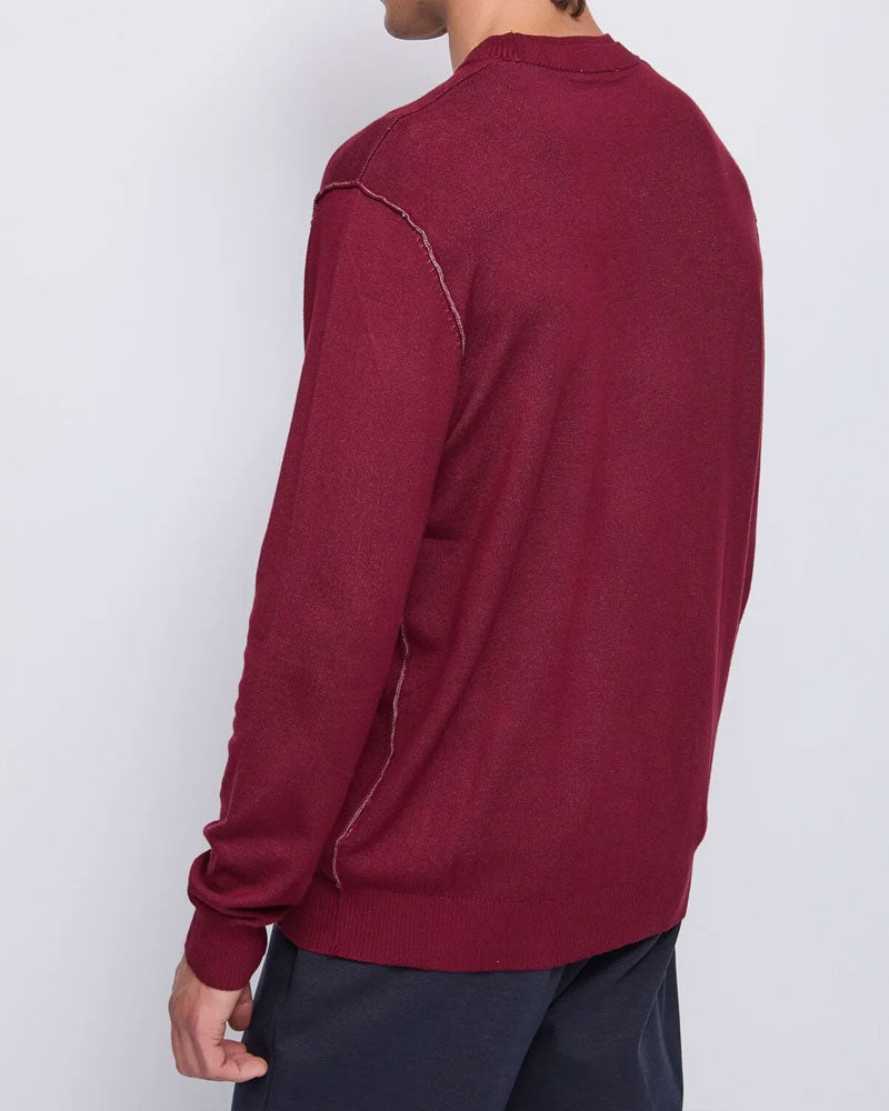 Gaudì Maglia Girocollo con Logo da Uomo Colore Rosso