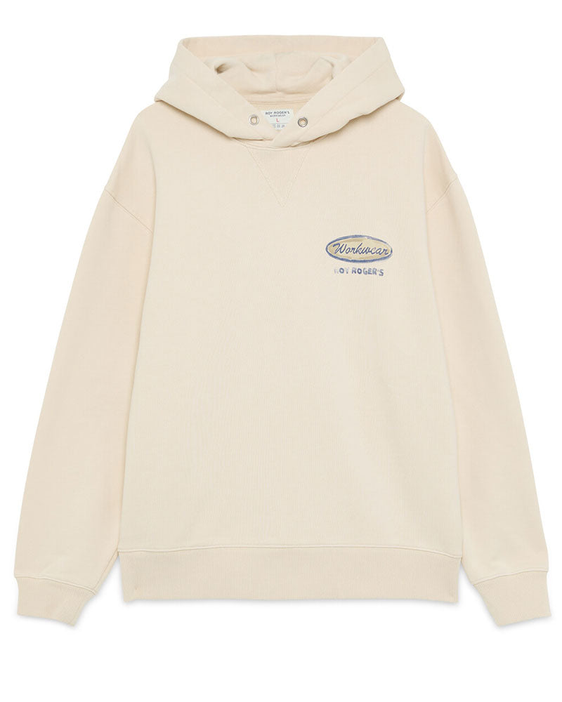 Roy Roger's Felpa con Cappuccio con Stampa Retro Colore Beige