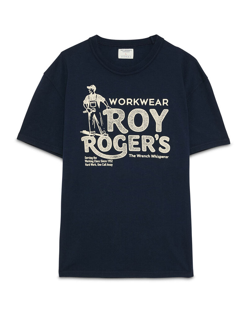Roy Roger's T-Shirt con Logo Centrale Colore Blu