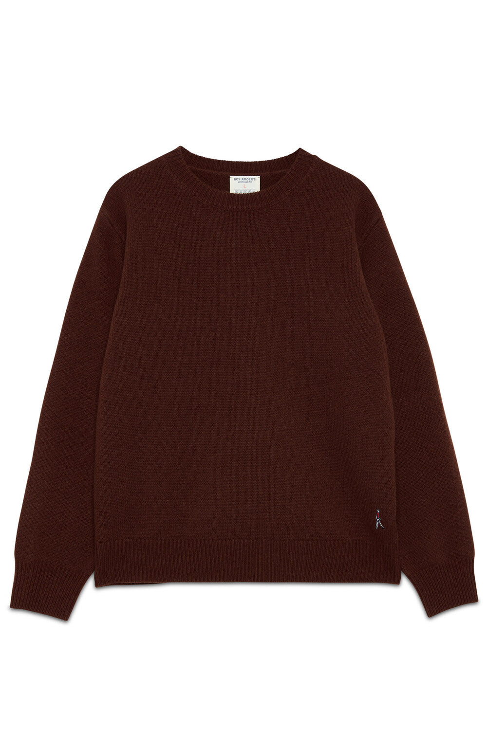 Roy Roger’s Maglia Girocollo con Logo Colore Marrone