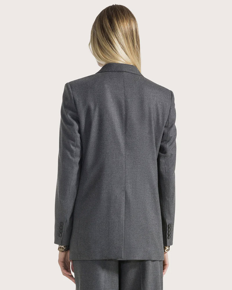 Seventy Venezia Giacca Doppiopetto in Flanella da Donna Colore Grigio