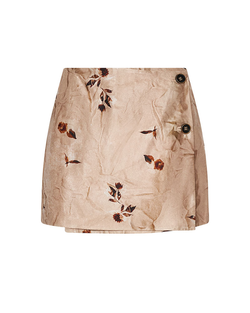 Silvian Heach Gonna Pantalone con Bottoni Laterali Floreale