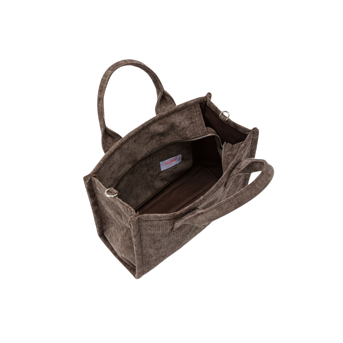 Sun 68 Shopping Bag Midi Cali in Velluto Colore Marrone