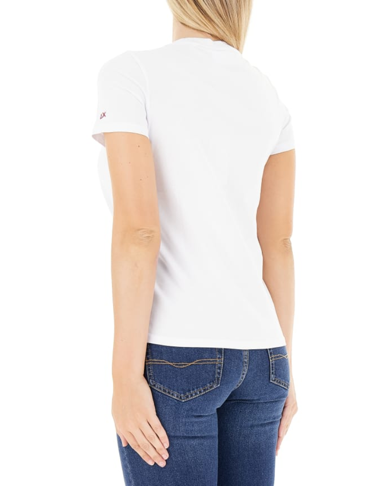 Sun 68 T-shirt Giro Collo Colore Bianco