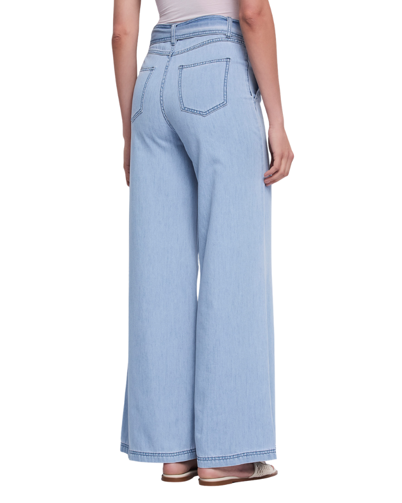 Gaudì Jeans Palazzo Donna Denim Chiaro con Cintura