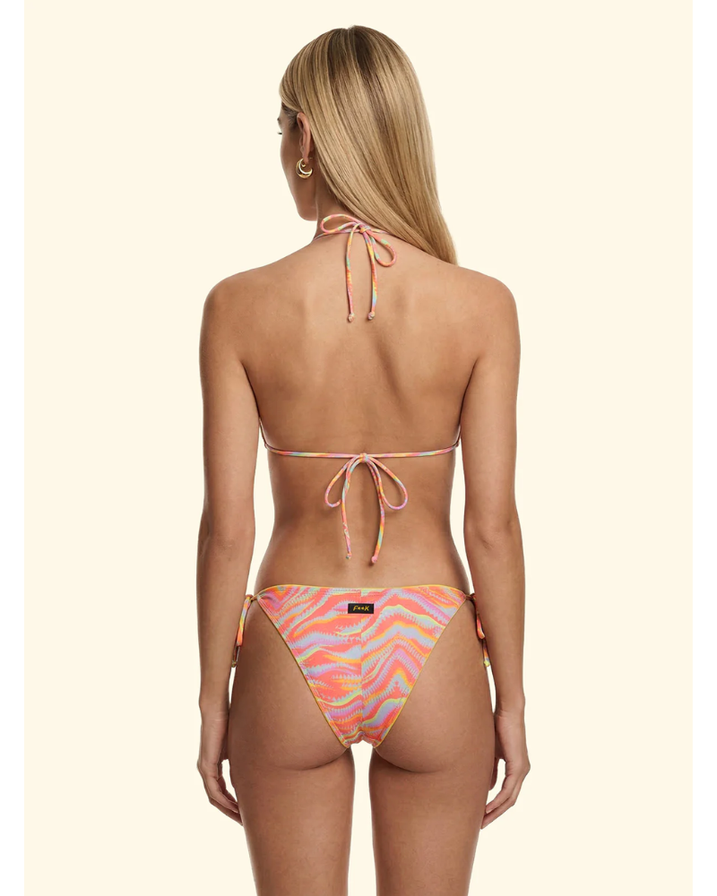 F**K Bikini Donna Triangolo con Slip Regolabile Fantasia