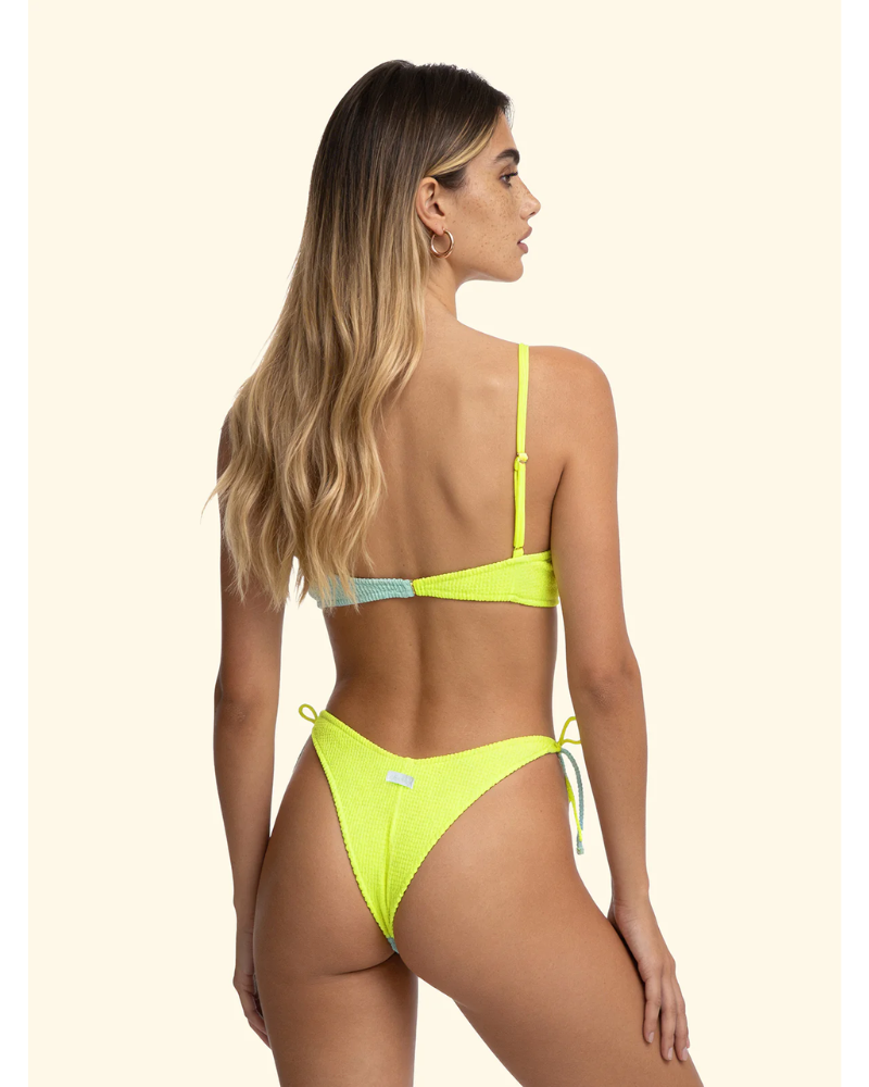 F**K Bikini Donna Reggiseno con Ferretto e Slip Americano Regolabile Verde Acqua