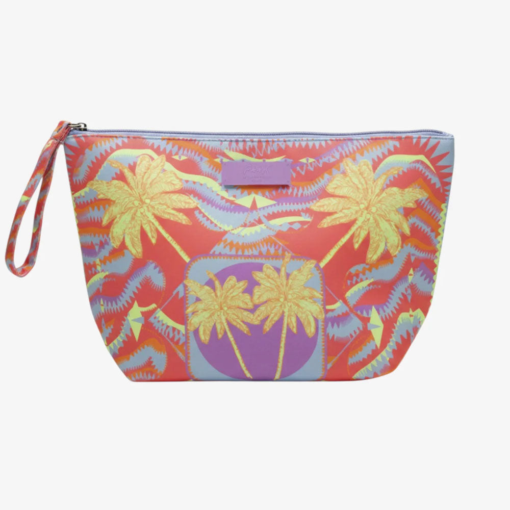 F**k Pochette con Manico Maxi con Fantasia Colore Rosa Palme