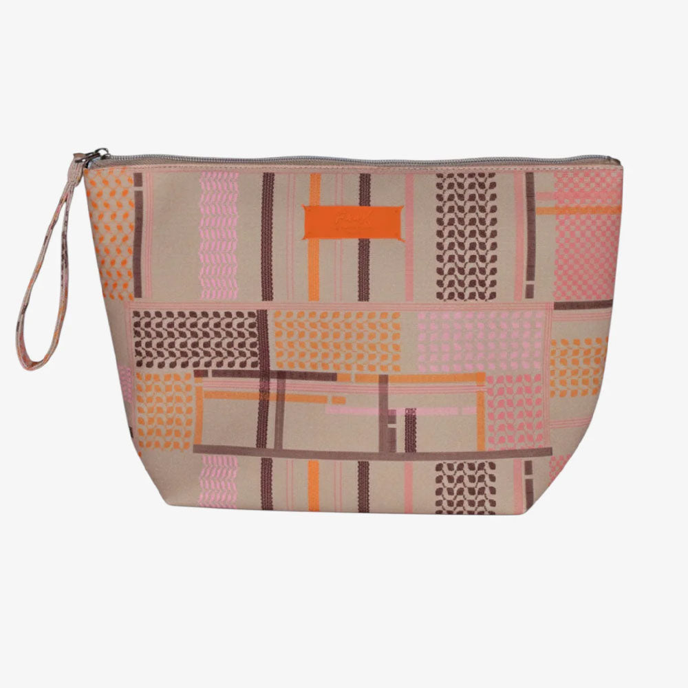 F**k Pochette con Manico Maxi con Fantasia Colore Beige