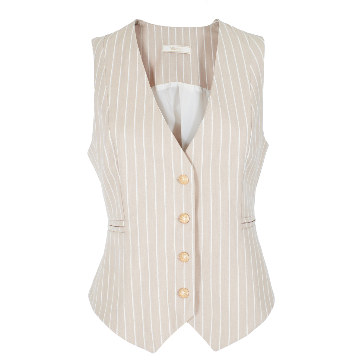 Yes-Zee Gilet Colore Beige