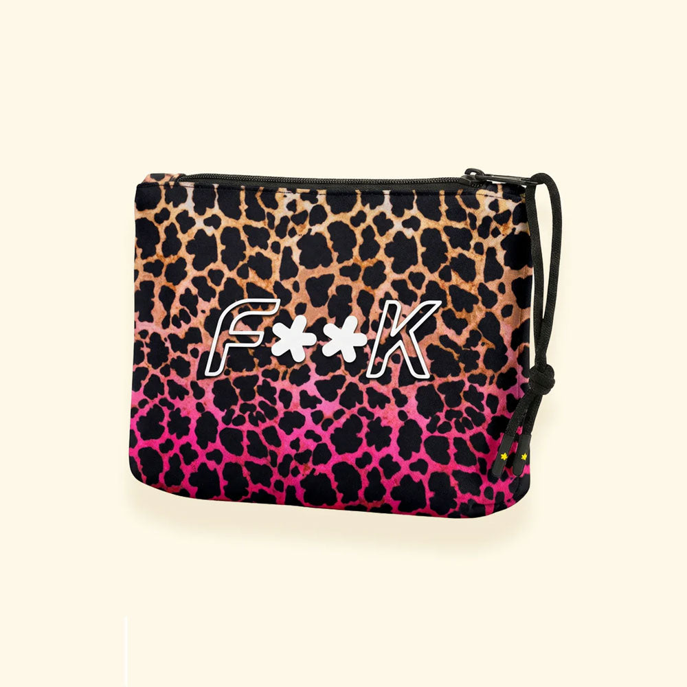F**k Pochette Regular con Fantasia Colore Animalier Rosa