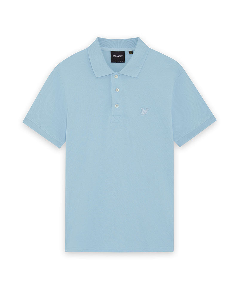 Lyle & Scott Polo in Cotone Superfine Colore Azzurro