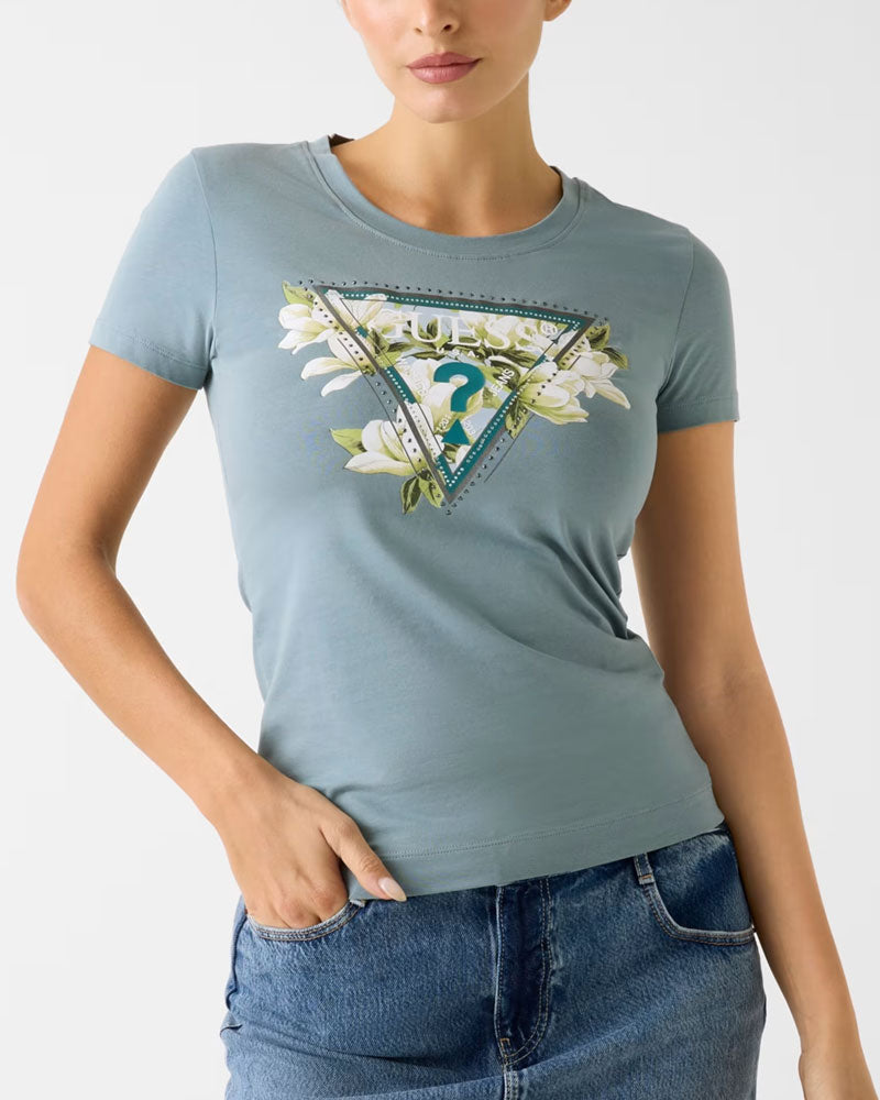 Guess T-Shirt Donna Colore Azzurro