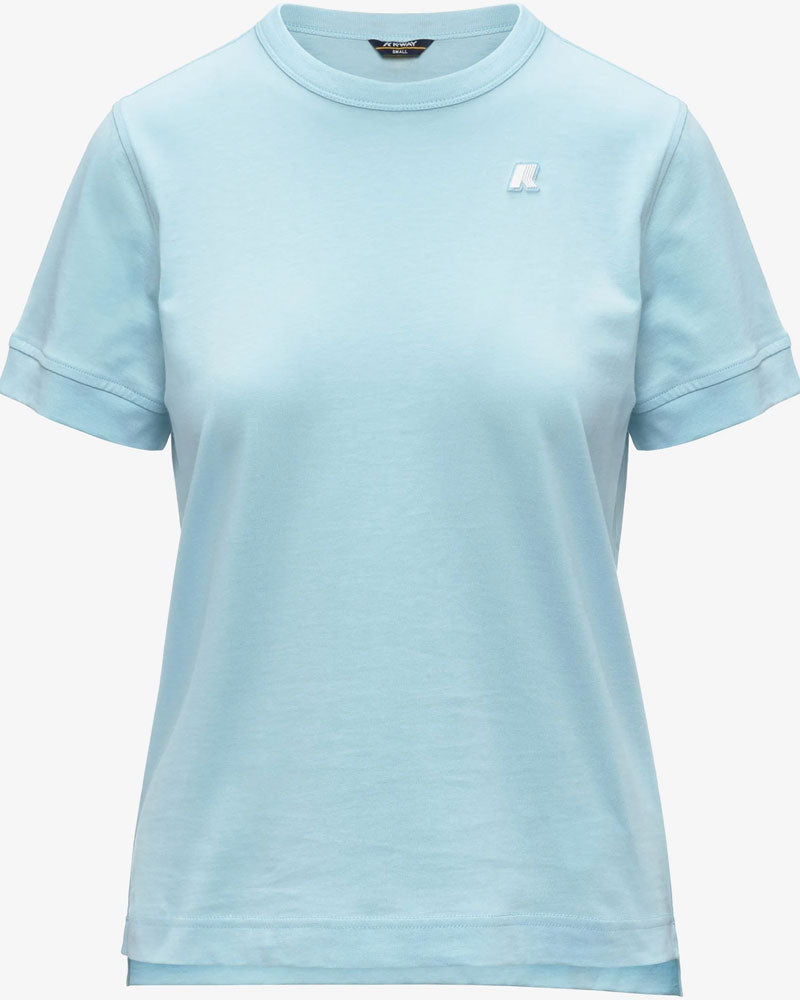 K-Way T-Shirt Emel in Jersey Colore Azzurro