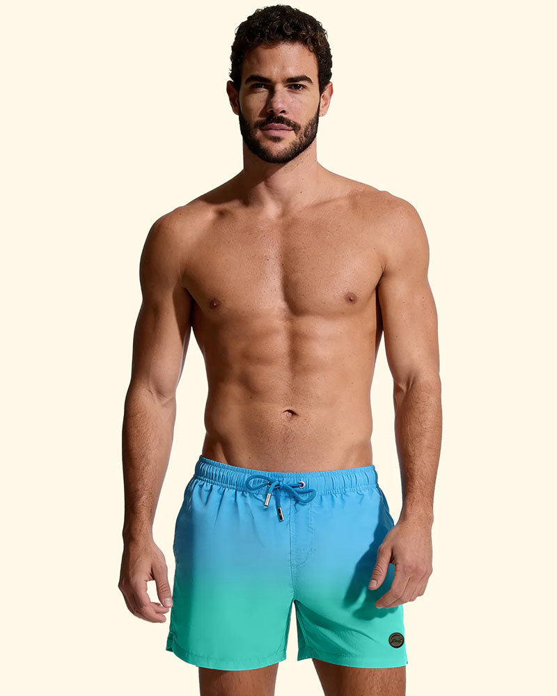 F**k Shorts da Bagno con Fantasia Colore Azzurro