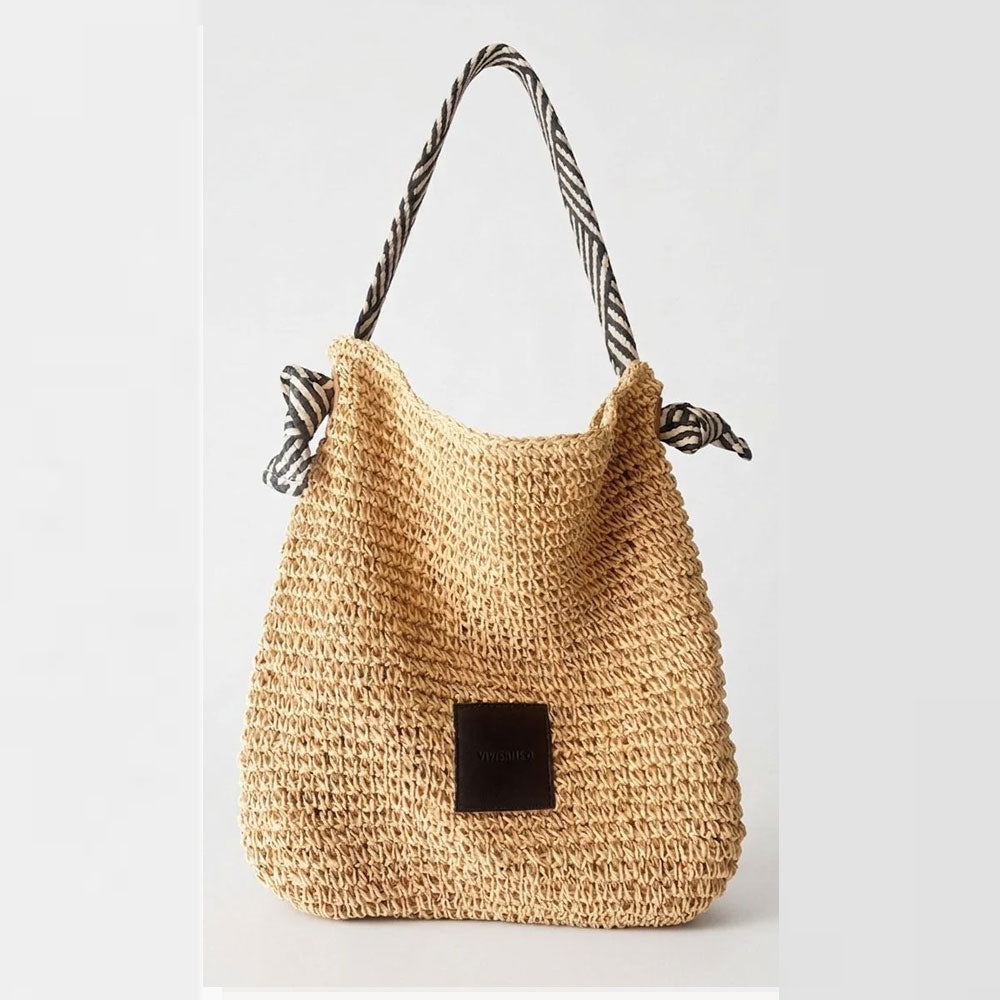 Vivienne D Borsa Mare Nastro Colore Beige