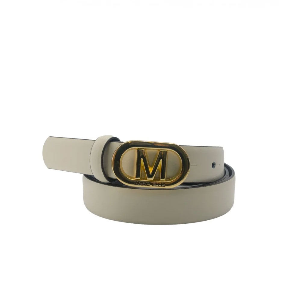 Marc Ellis Cintura con Logo Colore Beige/Gold