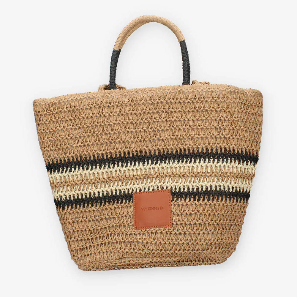 Vivienne D Borsa Mare in Paglia Colore Beige
