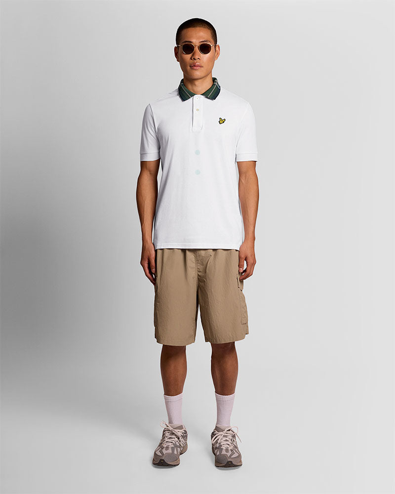 Lyle & Scott Polo con Coletto Scozzese Colore Bianco