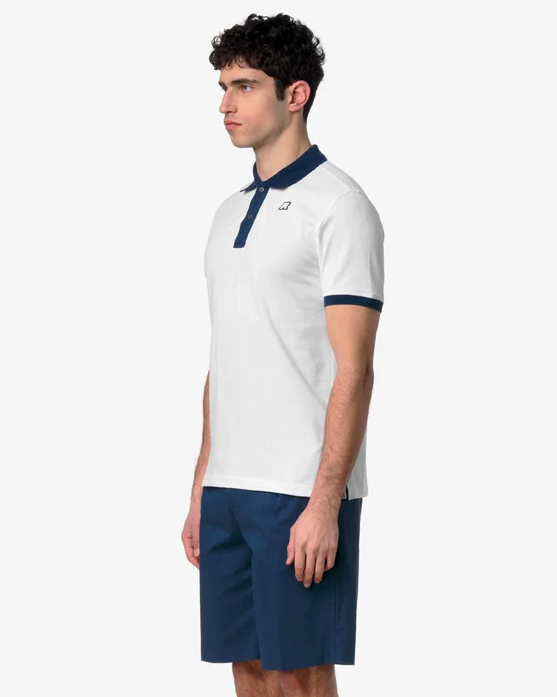 K-Way Polo Vic-Vormir Pique Colore Bianco