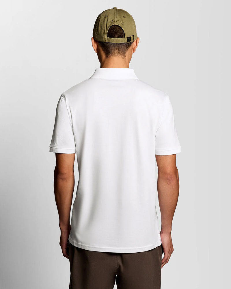 Lyle & Scott Polo in Jersey di Cotone Colore Bianco