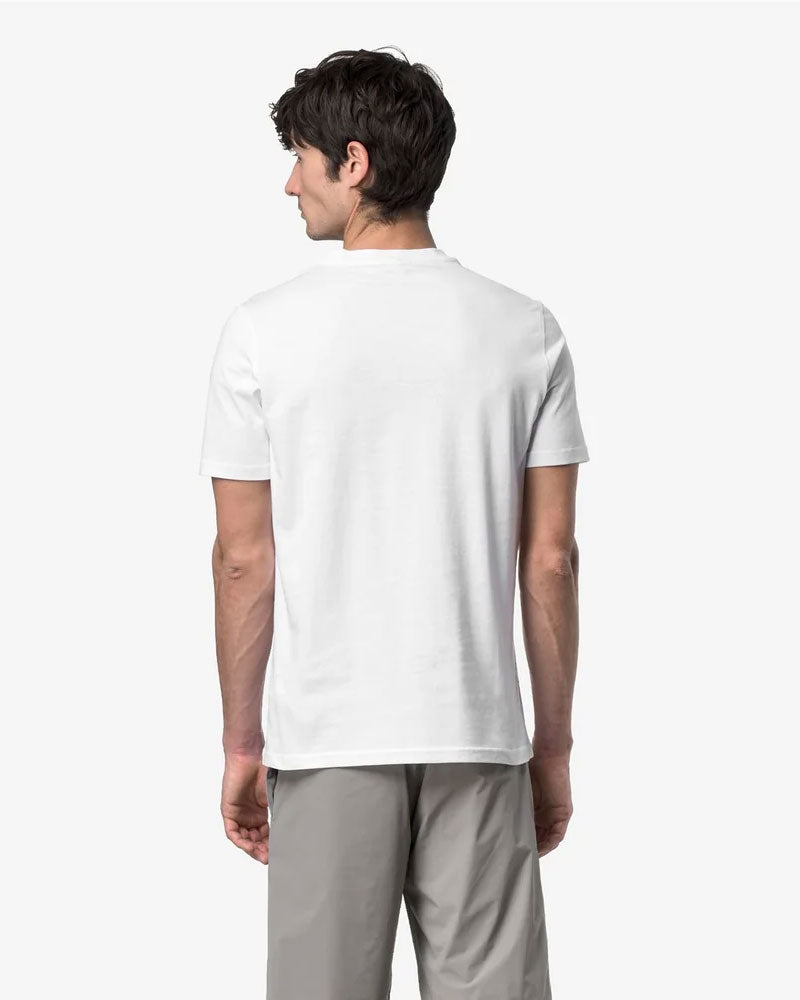 K-Way T-Shirt Odom Jersey Micro Lettering Colore Bianco