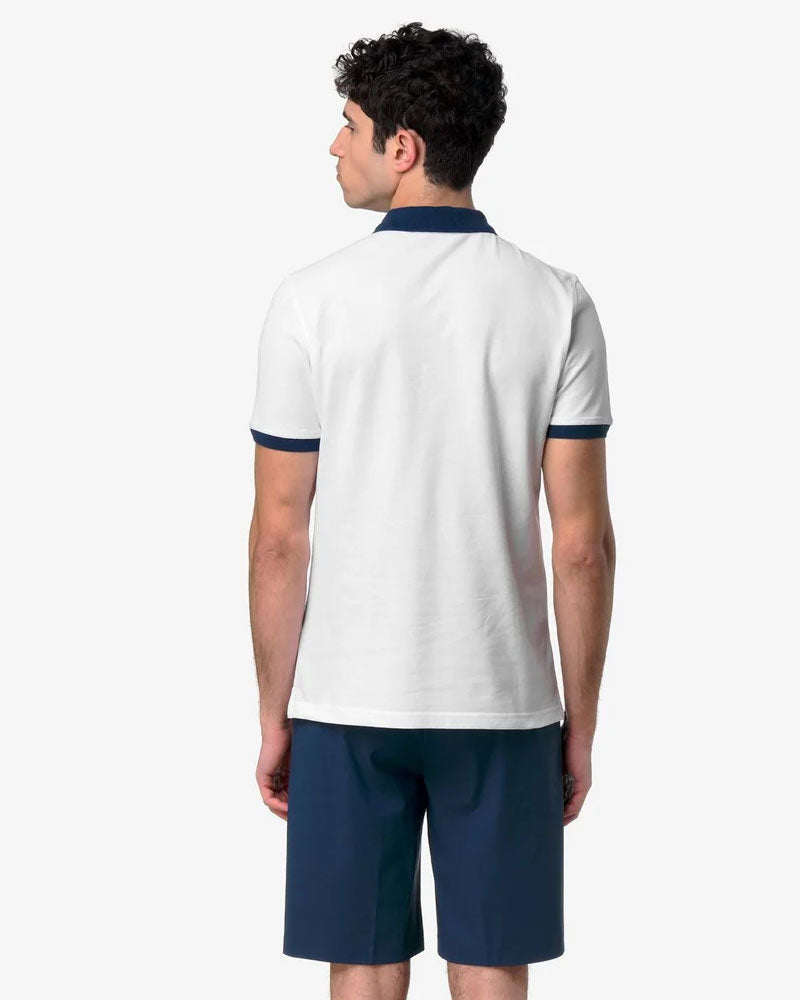 K-Way Polo Vic-Vormir Pique Colore Bianco