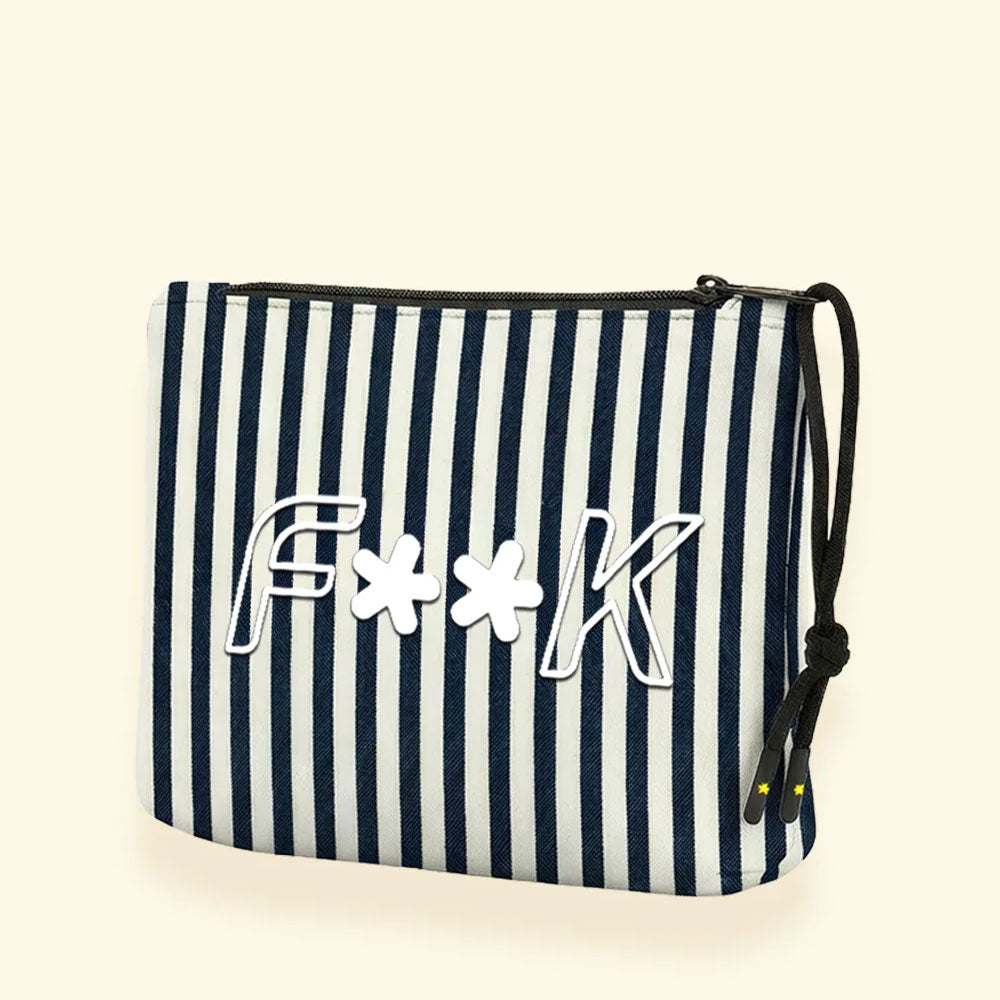 F**k Pochette Uomo con Fantasia Colore Bianco/Blu