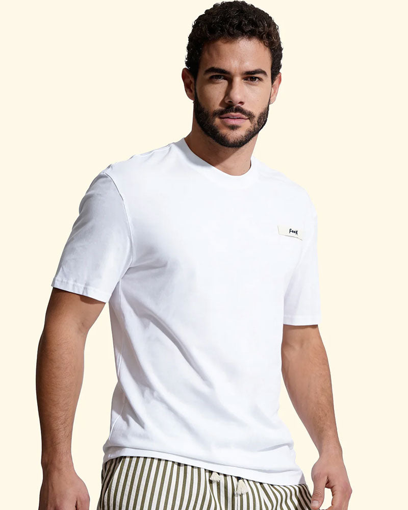 F**K T-Shirt con Logo Colore Bianco
