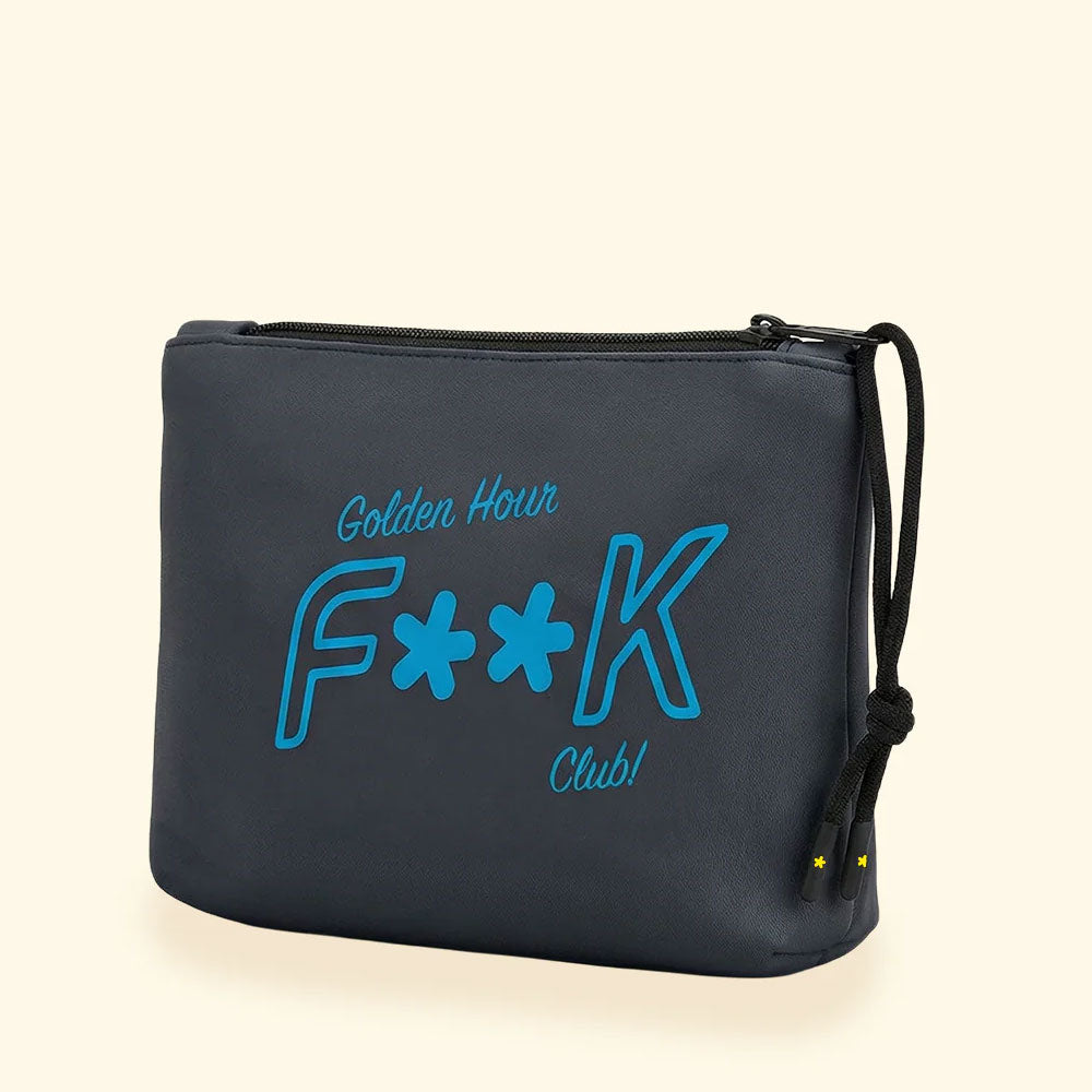 F**k Pochette con Logo Colore Blu