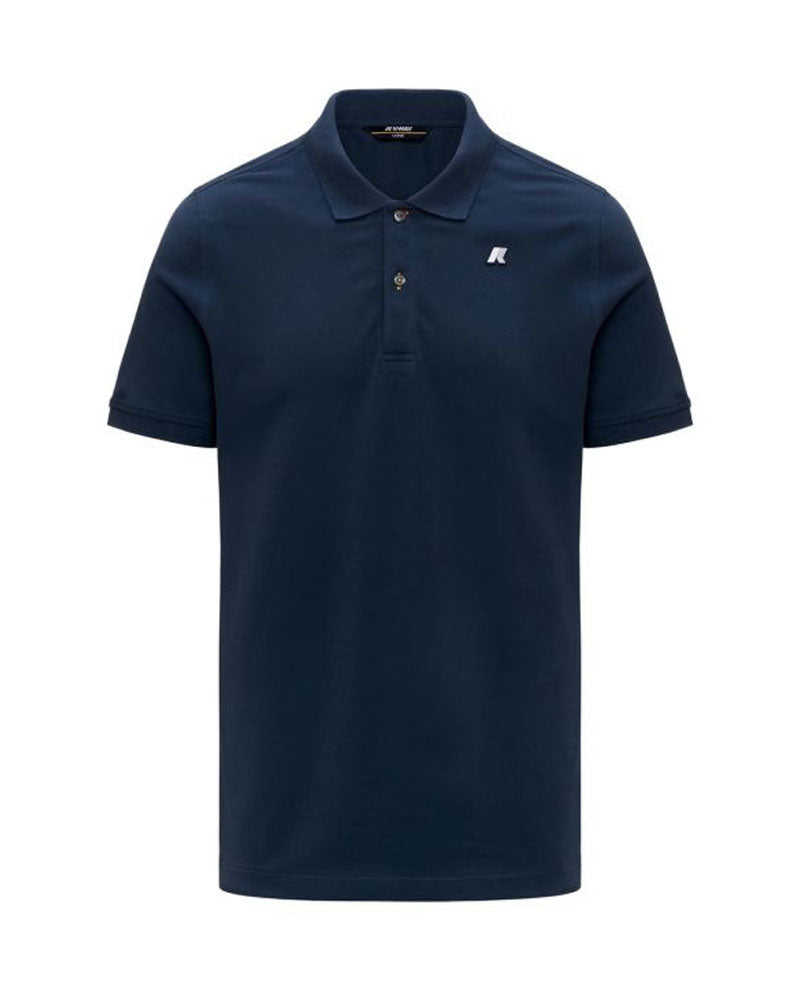 K-Way Polo Vinnie Pique Slim Colore Blu Insignia